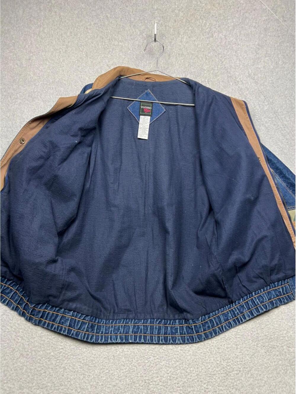 Vintage 80s 90s MidWest Aztec Womens L Denim Oversized Jacket Coat Western Boho - Picture 8 of 13